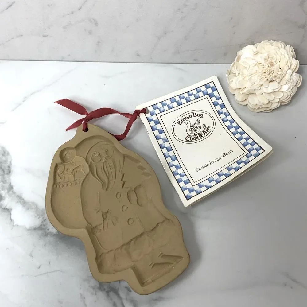 Vintage Brown Bag Santa cookie mold
